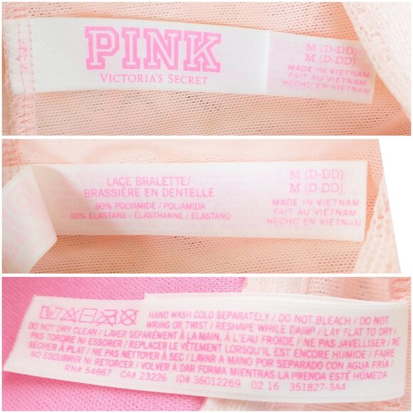 Pink by VS Size M(D-DD) Medallion Lace Bralette Victoria’s Secret Pushup Floral - Picture 6 of 14